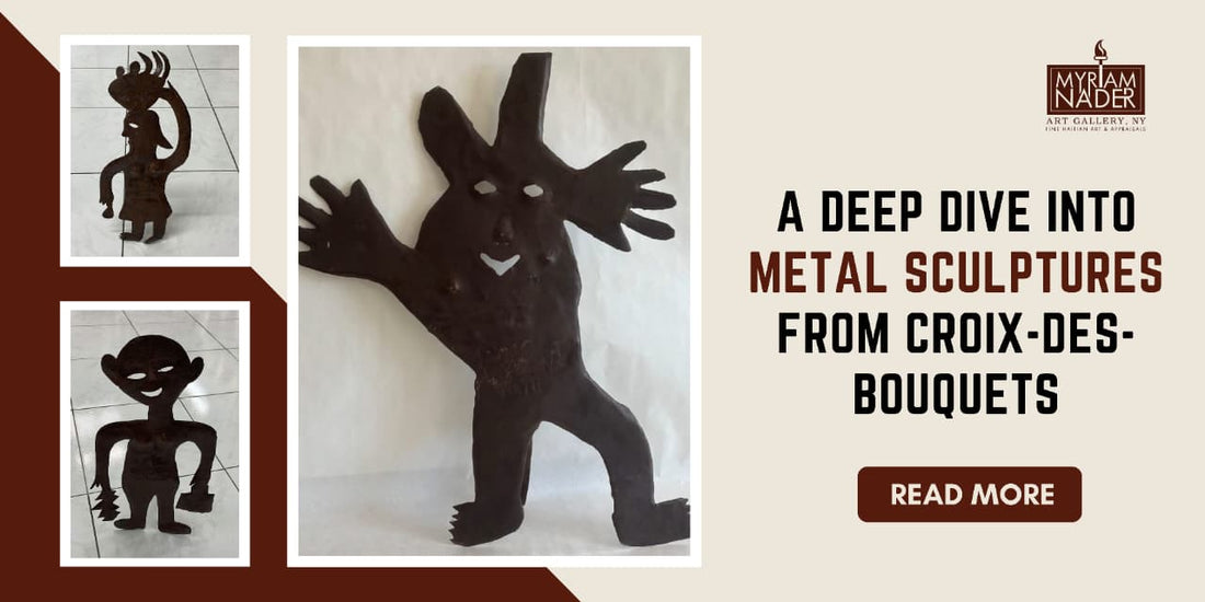 Croix-des-Bouquets Haitian metal wall sculpture of Georges Liautaud, recycled steel