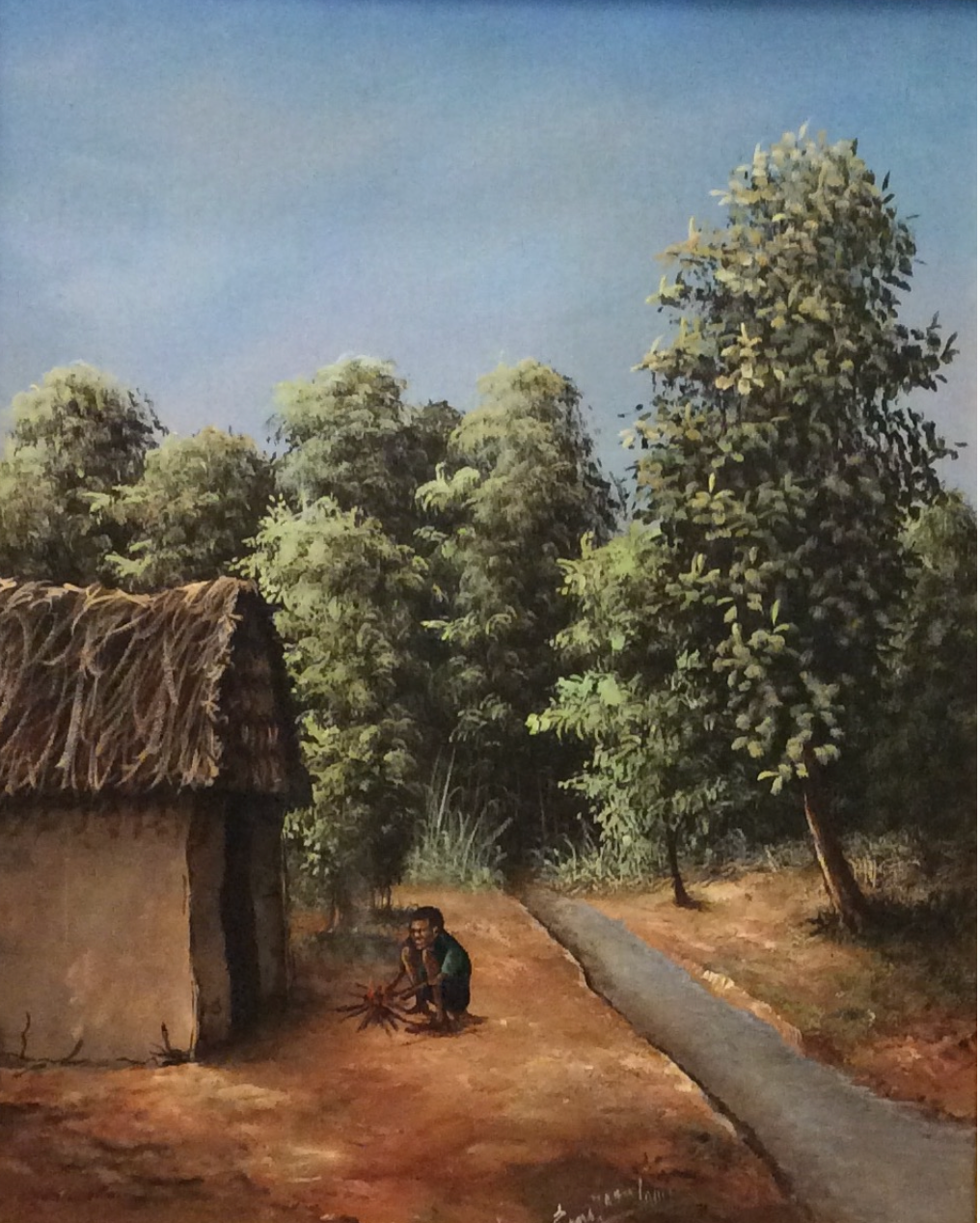 Ernst Jean Louis Haitian contemporary painting colorful composition modern style