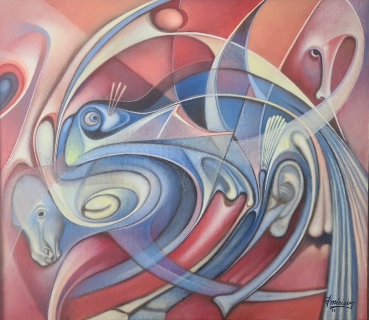 Jacques Merisier Abstract Original Painting