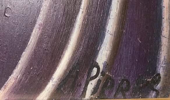 Andre Pierre (1914-2005) 24" x20" La Sirène  Oil on Canvas Unframed Painting #4JN-HA