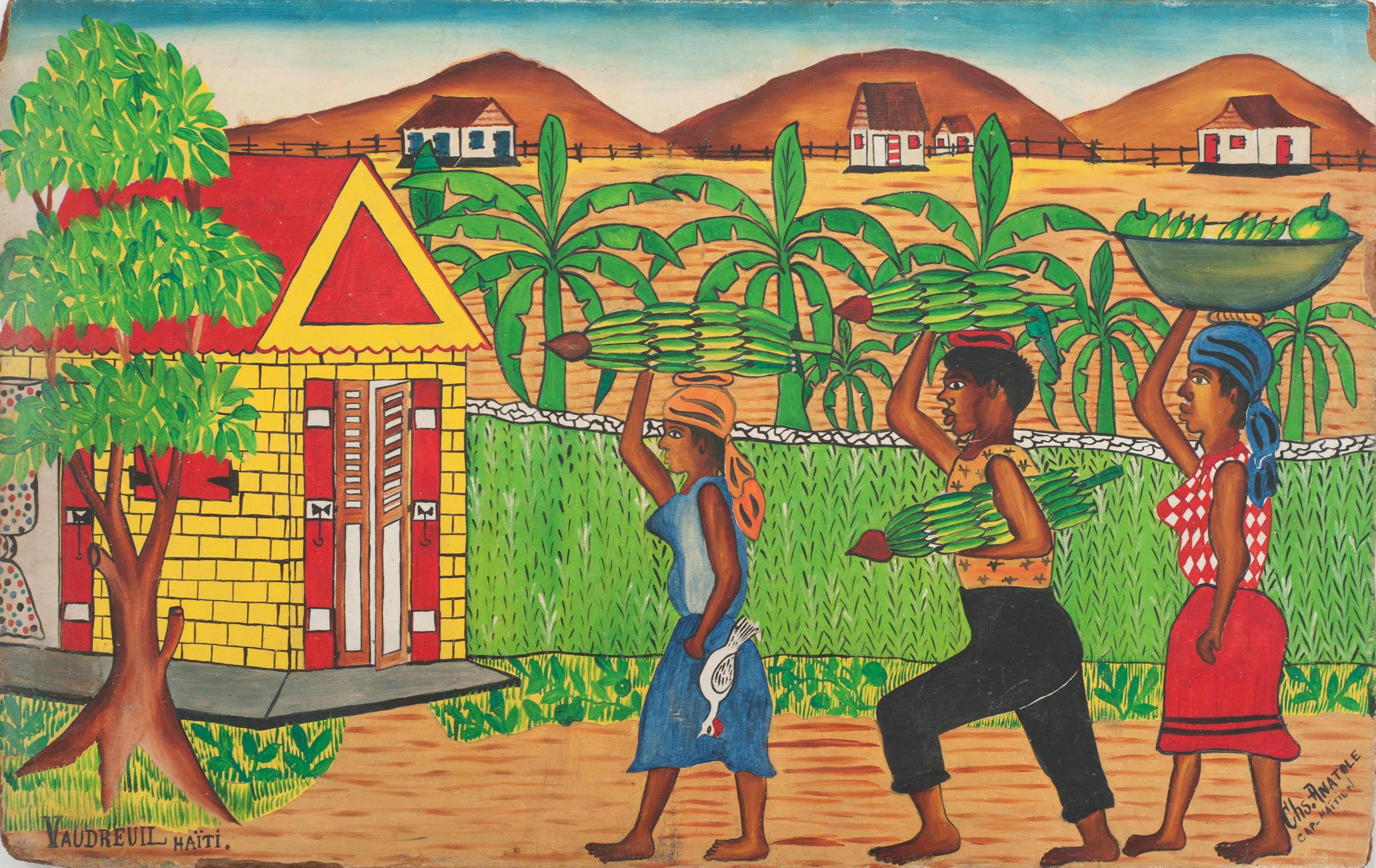 Charles Anatole 1922 1979 15 X 24 Street Sellers 1973 Oil On B charles-anatole-1922-1979-15-x-24-street-sellers-1973-oil-on-b