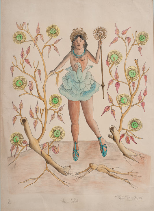 Rigaud Benoit (1911-1986) 30"x22" Reine Soleil 1982 Epreuve d'artiste en couleur sur papier #11/11GSN-Fondation Marie &amp; Georges S. Nader