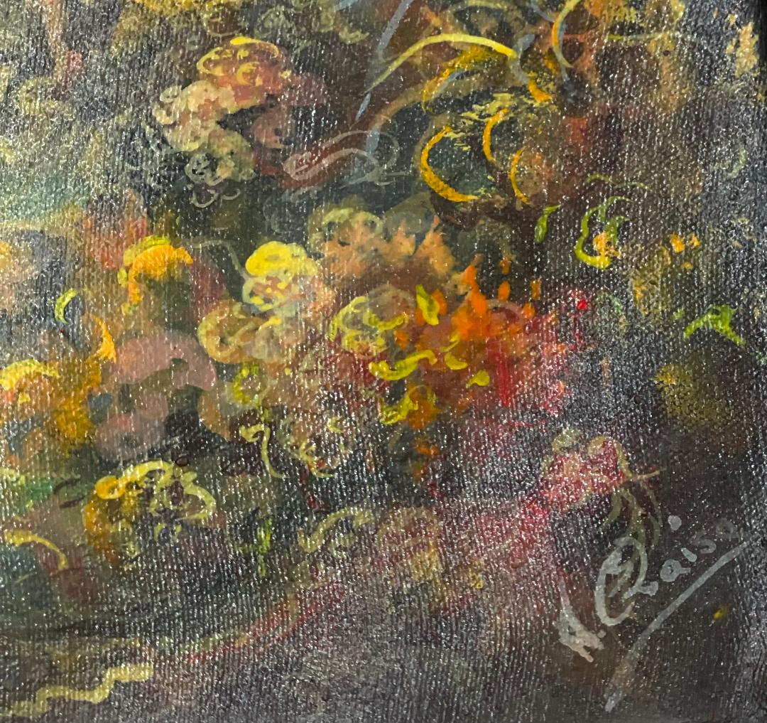 Andre Blaise 16"x20" Le Trio Acrylique sur toile Peinture non encadrée #8MFN