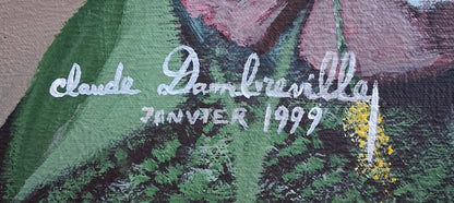 Claude Dambreville (1934-2021) 30"x24" Emillita 1999 Acrylic on Canvas Unframed Painting#1NB