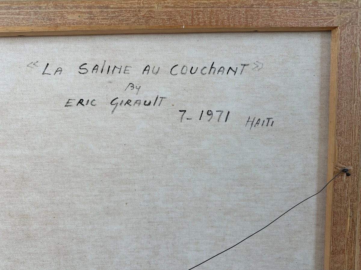 Eric Girault 14"x11" 2009 "Les Voiliers au Port" Huile sur Toile #8-AEG