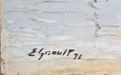 Eric Girault (Haitiano, n. 1937) "Chica desnuda" Óleo enmarcado sobre lienzo Pintura enmarcada 28"h X 22"w #1GSN-NY