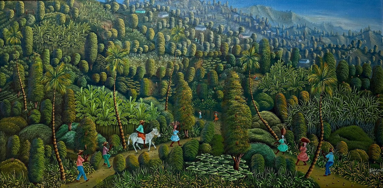 Frantz Mosanto 8x10 Paysage Acrylique sur panneau dur #22-3-96MFN