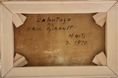 Eric Girault 12" x 18.25" Cabotage 1970 Oil on Canvas Unframed Painting #1GG