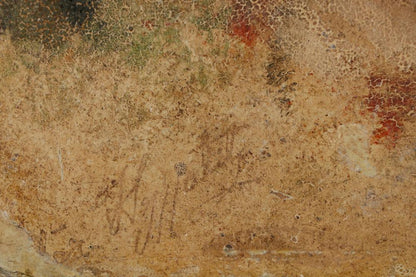 Hector Hyppolite (1894-1948) 18"x22" Maison coloniale c1940 Huile sur carton Peinture #1-3-96GSN-HA-Publié-Fondation Marie &amp; Georges S Nader