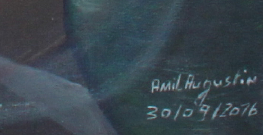 Jean Amil Augustin 23.62"x15.75" Faces of Abundance 2016 Oil on Canvas Unframed Painting #7CFS