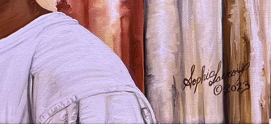 Sophia Lacroix 24"x18"x0.5 » Plantains Merchant 2023 Huile sur toile Peinture #4SL