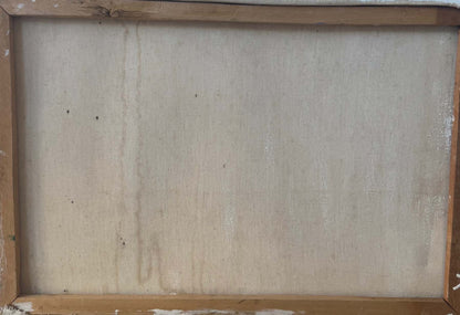 Lamarre Sanon 20"x30" Funeral Procession in the Haitian Countryside 1994 Oil on Canvas Unframed Painting #1CZ