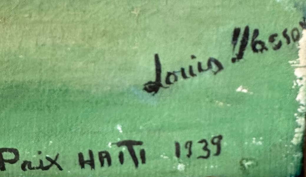 Louis Vassor (1888-1968) 26"x20" L'Autel de la Patrie, Port-de-Paix 1939 Oil on Canvas Unframed Painting #1CZ
