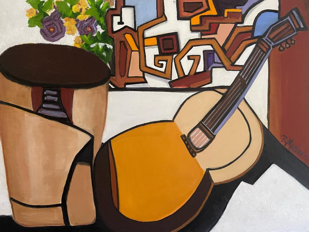 Rolande Magloire 30"x40" The Musical Instruments 2021 Oil on Canvas #6RM