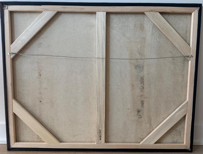 Serge Moleon Blaise 29"x38" The Ceremony of the Sprits: A Vodou Vision 1989 Oil on Canvas Unframed Painting #1CZ