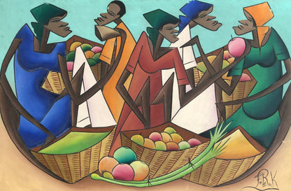 Fritz Rock  16"x24" Sellers c1970 Oil on Canvas Unframed Painting#1YN