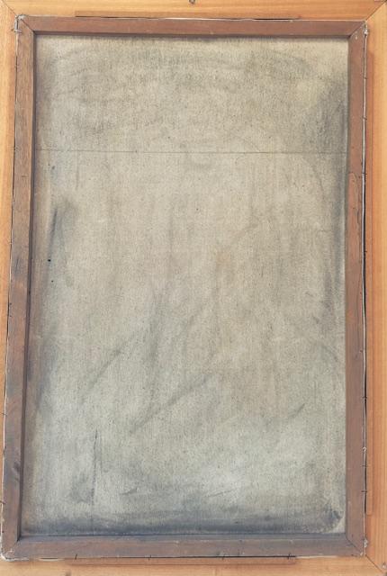 Rose-Marie Desruisseau (Haitian, 1933-1988) 36"x24" Duality 1970 Oil on Canvas Unframed Painting #1AB