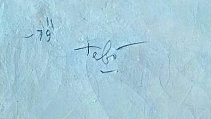 Sacha Thebaud- Tebo (1934-2004) 20"x13" La Fille Cire et Pigments sur Toile#9705GN-HA