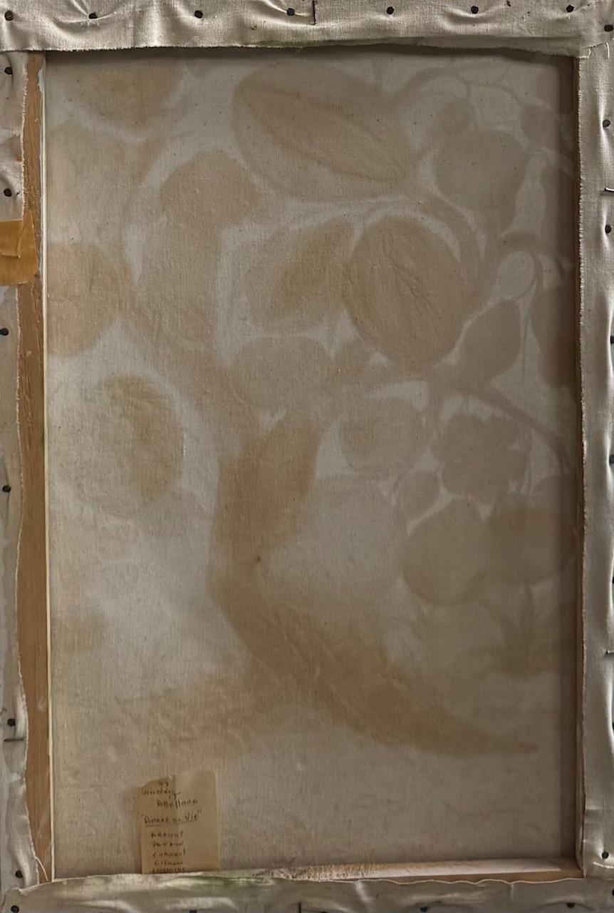 Wooley Abelard 24"x16" Tree of Life 1978 Oil on Canvas Unframed Painting #1RS