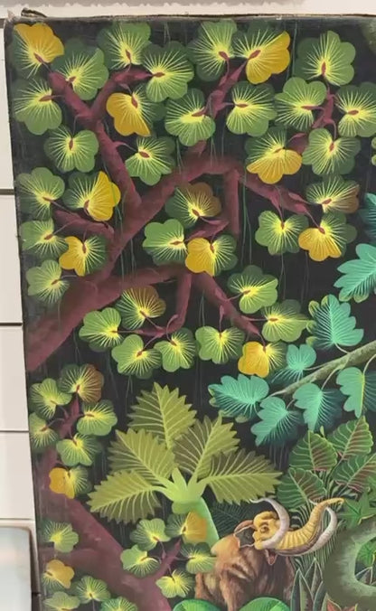 Jacques Geslin 36"x48" Tropical Forest Oil on Canvas #96-3-96-HA