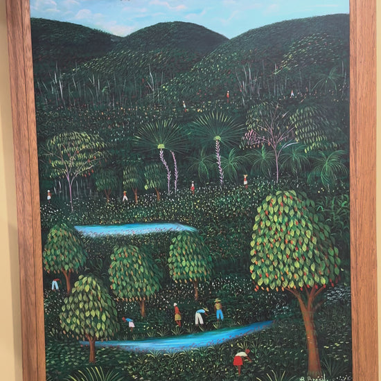 video- Henri-Robert Bresil painting in the fields 1980 oil on canvas