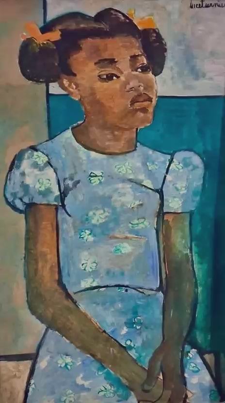 Haitian Art | Luce Turnier Original Oil Painting, 1972 | Framed