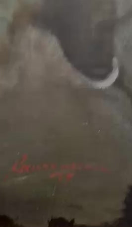 Lyonel Laurenceau 20"x16" La Soirée du Tabac 1979  Acrylic on Canvas Unframed Painting#1PN-MIA