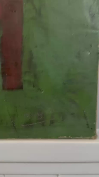 Harry Jacques (Arijac) 20"x24" Abstract c1970  Encaustic on Board Unframed Painting #1PN-MIA