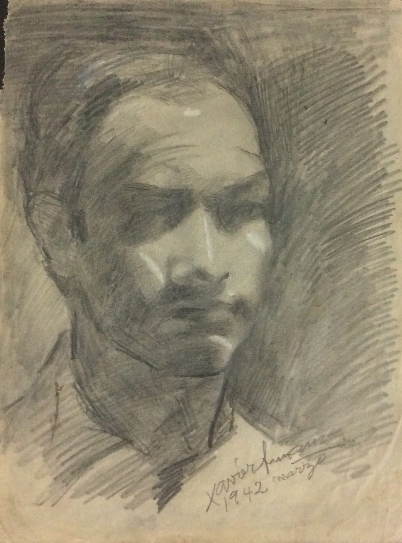 Xavier Amiama 1910 Haiti 1969 10 x 8 UNTITLED 1942 Crayon Ink On Pap xavier-amiama-1910-haiti-1969-10-x-8-untitled-1942-crayon-ink-on-pap