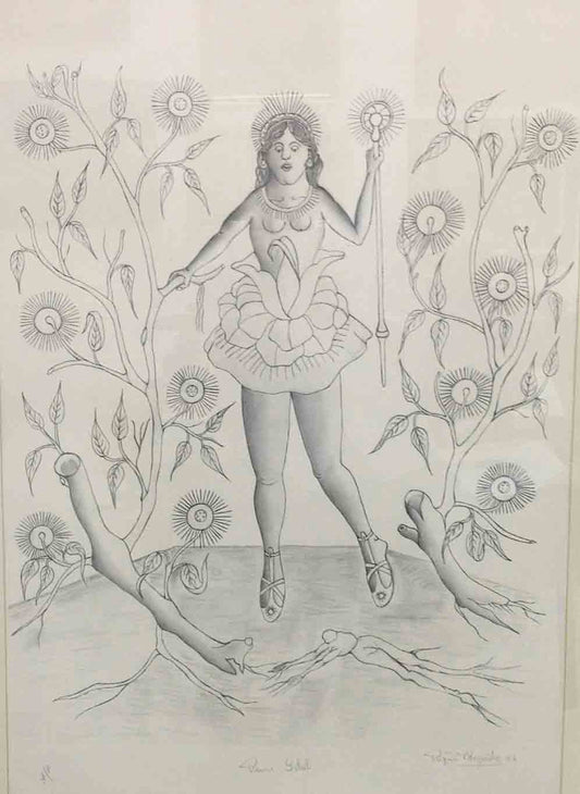 Rigaud Benoit (1911-1986) 28"x19" Reine Soleil en blanco y negro Prueba de artista en papel #2205 GN-HA