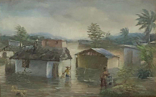 Jean-Felix Defournoy 10"x16" The Flood Oil on Canvas #1FC-SOLD