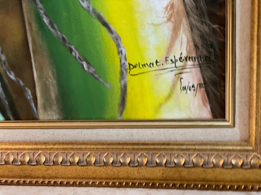 Esperanta Delmat 40"x24" Árbol de plátanos 2001 Acrílico sobre lienzo #2HL