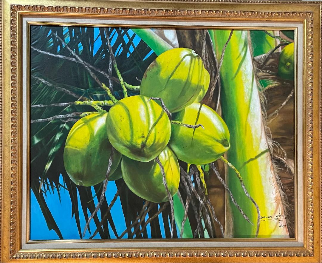 Esperanta Delmat 36"x24" Coconuts of Haiti 1991 Acrylic on Canvas #1HL