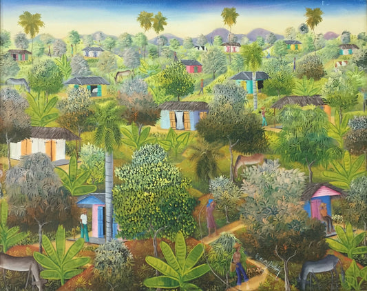 Ossey Dubic (1944-2012) Huile de paysage sur toile 16"x20" #4-3-96GN-HA