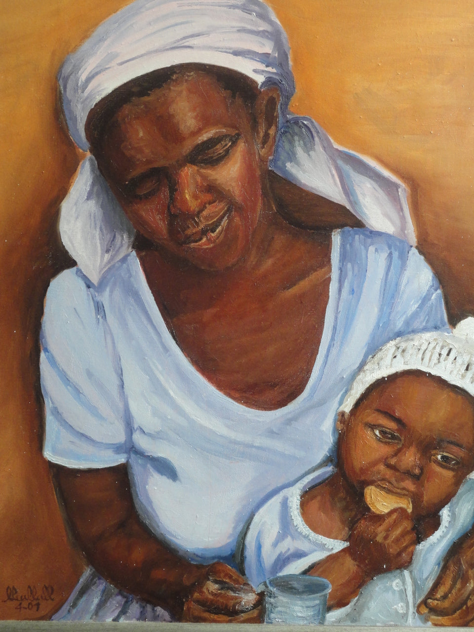 Micheline Dusseck 19"x22" Maternity Oil On Canvas #7CMD