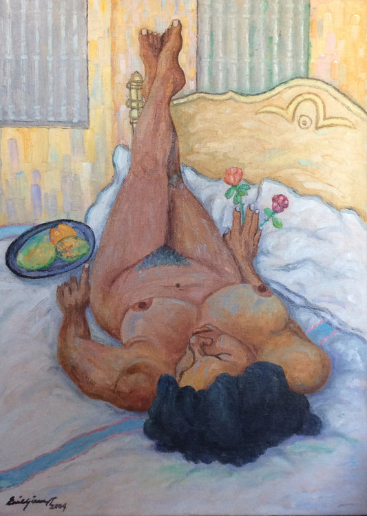 Eric Girault 44"x32" 2004 "Soiree Perdue" Oil on Canvas #20EG
