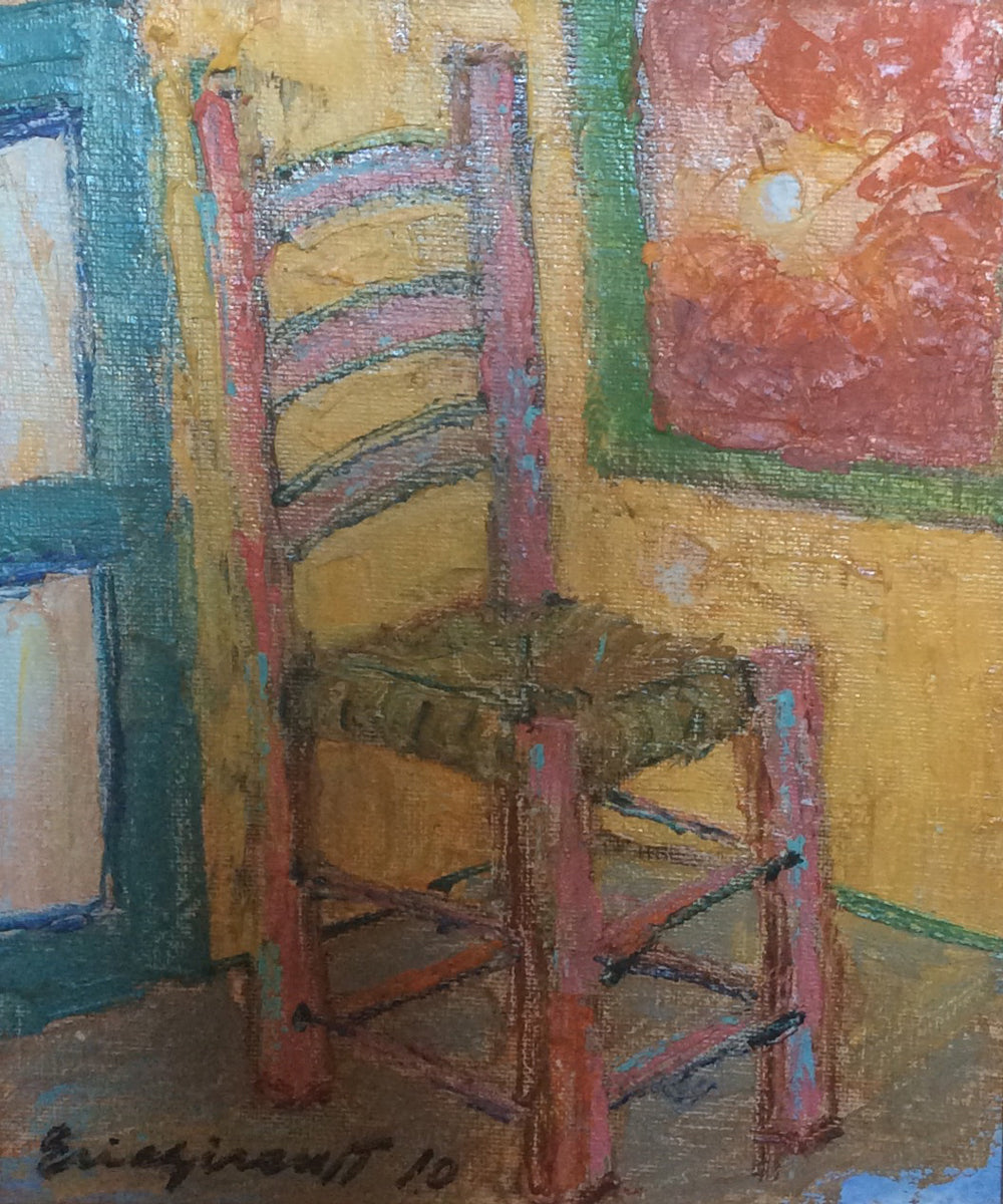 Eric Girault 10"x8" 2009 "A Chair is a Chair, Even.." Oil on Board #9EG