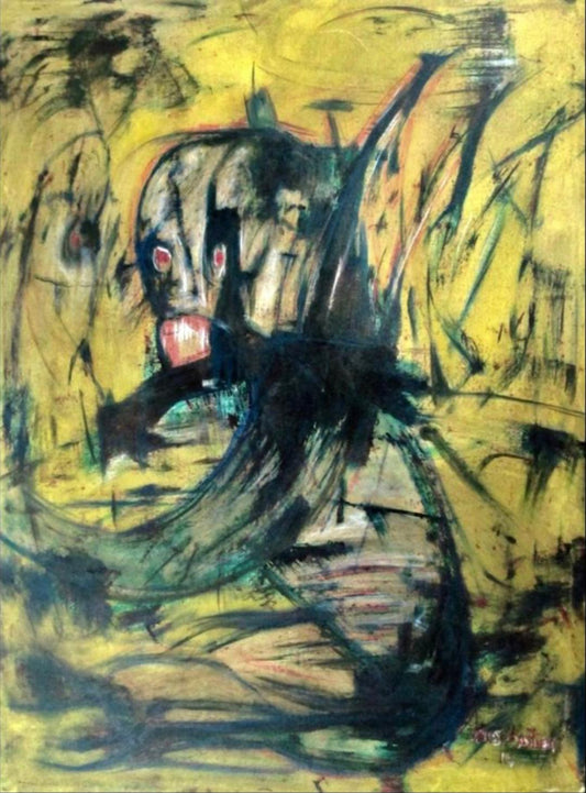 Sebastien Jean (1980-2020) 40"x30" Untitled Acrylic on Canvas #1J-HA