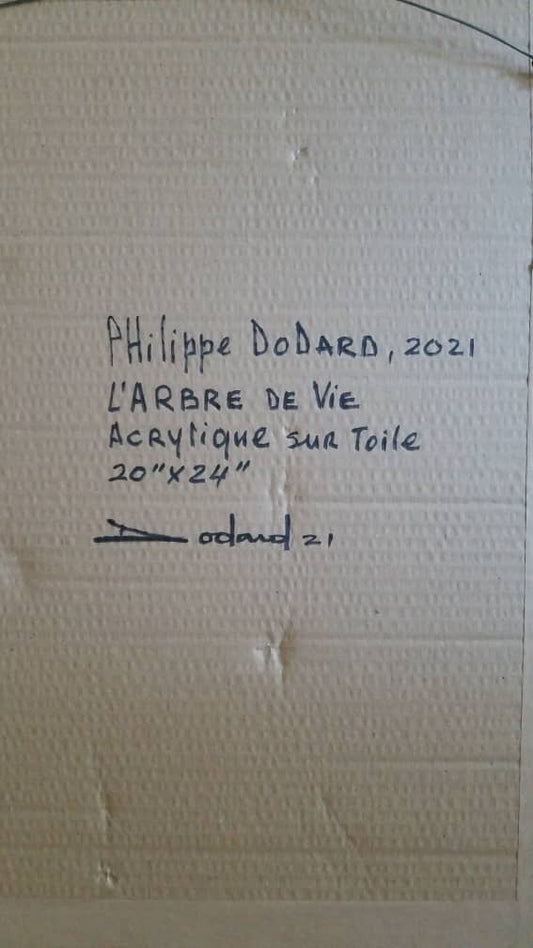 Philippe Dodard 24"x20" L' Arbre de Vie 2021 Acrylic on Canvas #2JN-HA