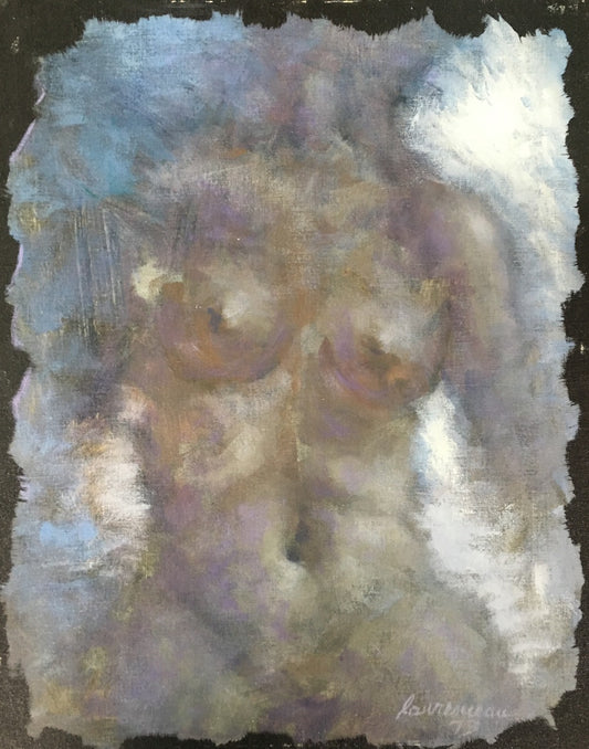 Lyonel Laurenceau 16"x20 Nude 1973 Acrylic on Canvas #15-3-96GSN-NY