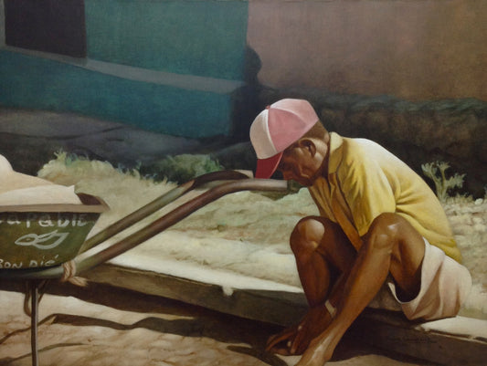 Franck Louissaint (1949-2021) 30"x40" The Saddler 1996 Acrylic on Canvas #9660GN-HA