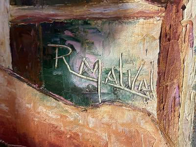 Raymond Malval 24"x36" La Siesta c1965 Oil on Canvas #1LS-NY