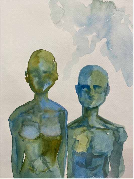 Alexa Masucci 12"x9" 2020 "Algae" Watercolor on Paper Unframed #3AM