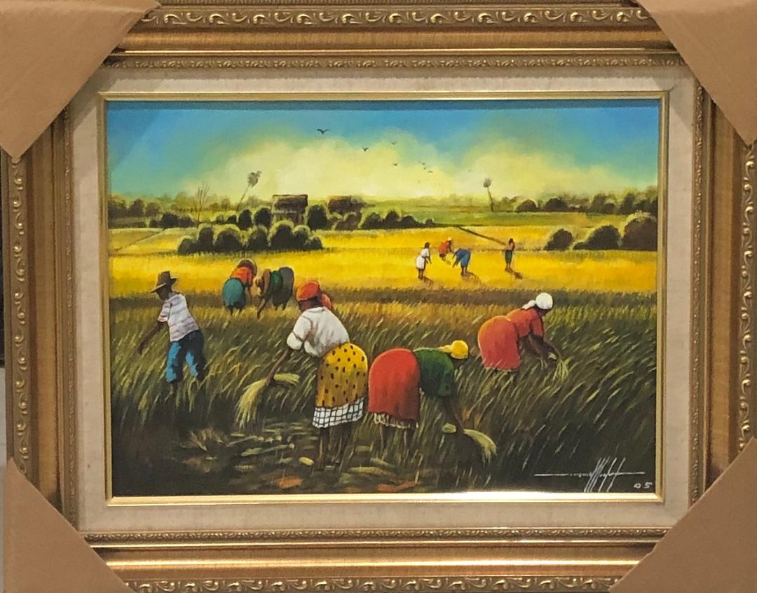 Simeon Michel 12"x16" In the Fields 2005 Oil on Canvas #2FC