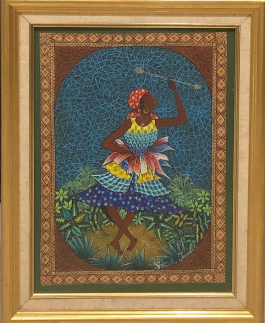 Ismael Saincilus 16"x12" The Dancers Oil on Canvas Framed  #2FC