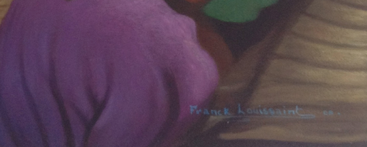 Franck Louissaint (1949-2021) 16"x20" The Look 2008 Acrílico sobre lienzo #2847GN-HA