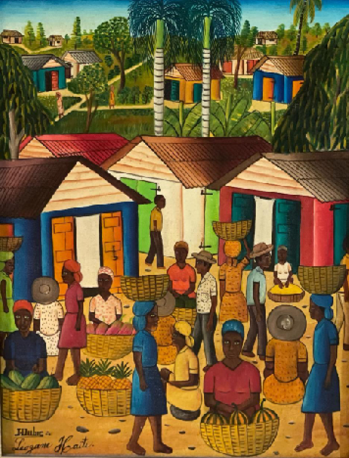 Jean Dubic 16"x12" Village Oil on Canvas #1HL