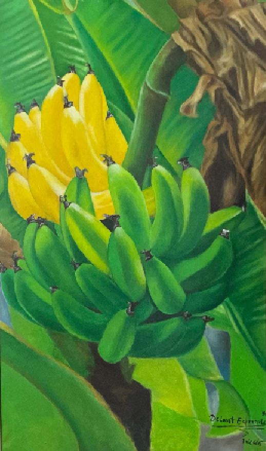 Esperanta Delmat 40"x24" Plantains Tree 2001 Acrylic on Canvas #2HL