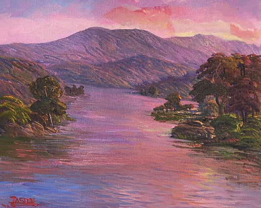 Jean Adrien Seide 8"x10" River View 2022 Acrylic on Canvas Painting #27MFN