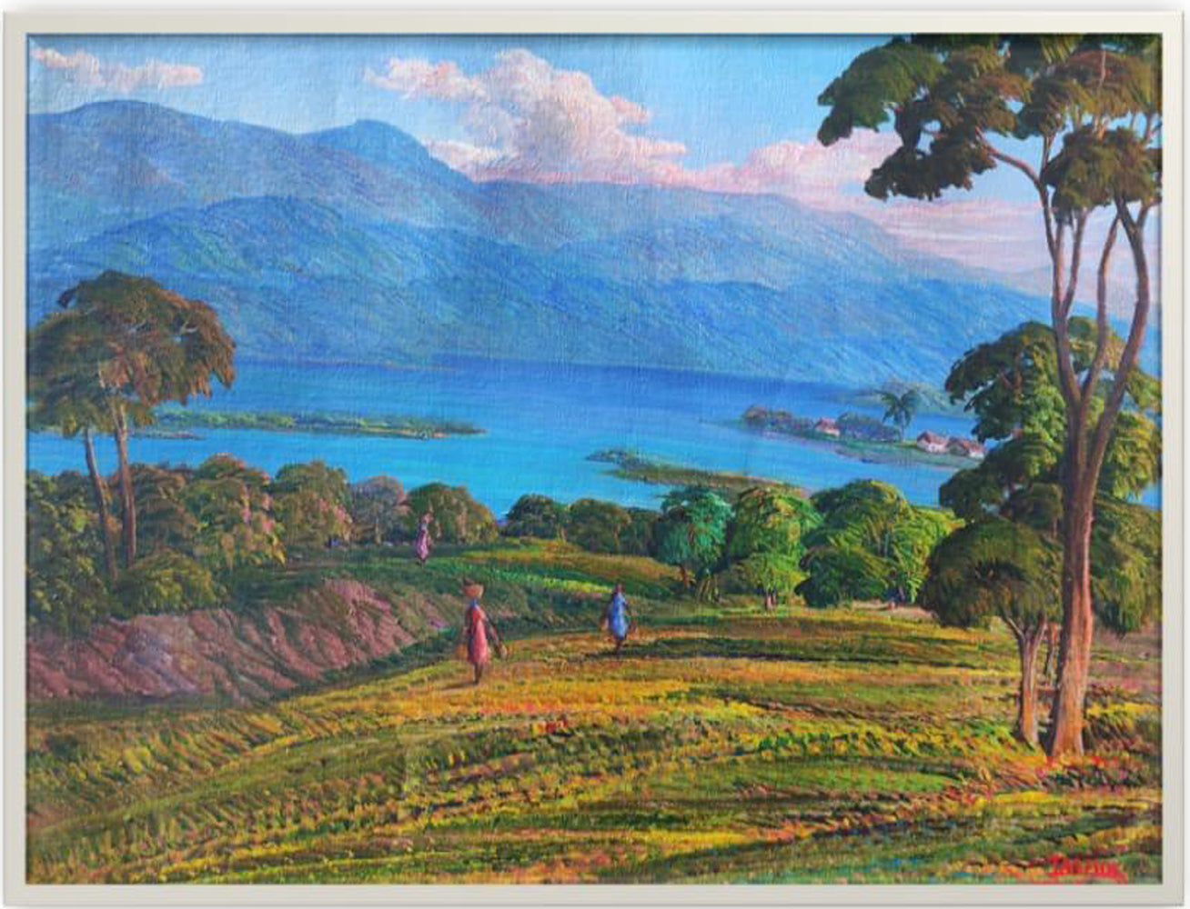 Jean Adrien Seide 16"x20" River & Mountains 2021 Acrylic on Canvas #2MFN